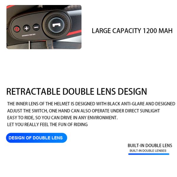 Bluetooth Motorcycle Helmet Helmet Road Motorcycle Helmet Electric Bicycle Floating Helmet