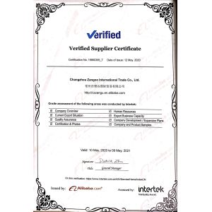 Zangoo Auto Group Co., Ltd Certifications