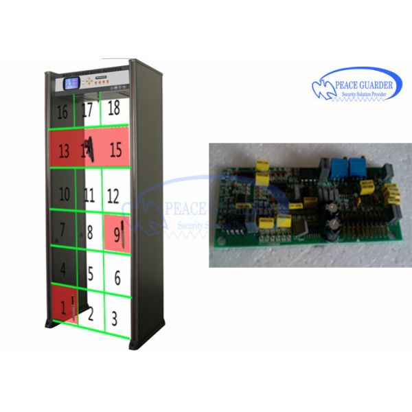 Security Examined Placed Digital Pass Through Metal Detector Gate With CCTV Camera