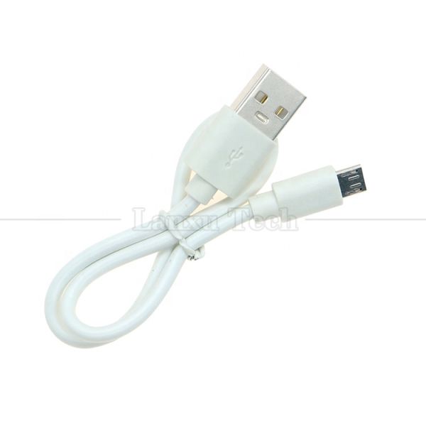 Cheap Short 30cm 50cm 1m White Black Fast Charging 1A V8 Micro B to USB A Male Charger Cable for Power Bank Speaker Earphone