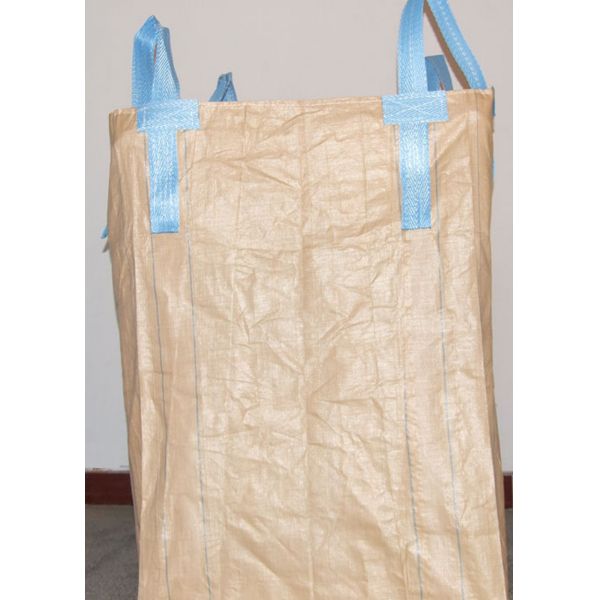 SGS Approval Cross Corner FIBC Jumbo Bags , Circular PP Big Bags Sack
