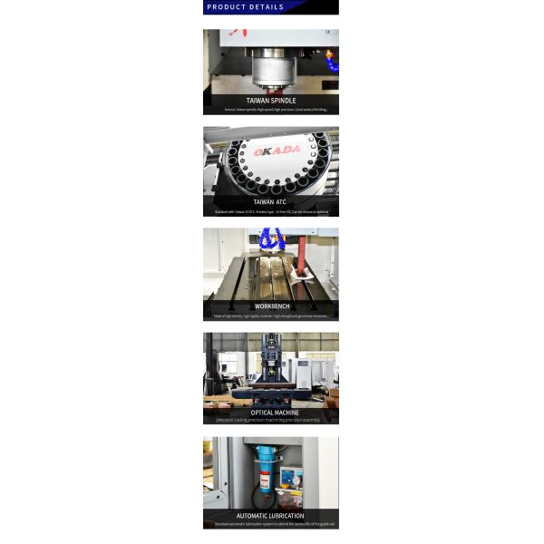 5 Axis Precise VMC850 Vertical CNC Machining Center 8000rpm Spindle 16/24 Tool Changer