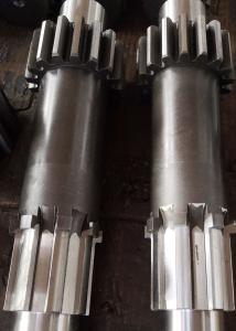 China Gearbox Speed Reducers Spur Pinion Gear Shaft With Straight Sided Splines on sale