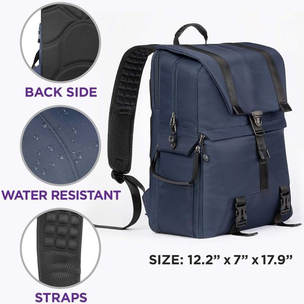 Heavy Duty Water Resistant Large Laptop And DSLR Camera Custom Travel Backpack With Tripod Holder