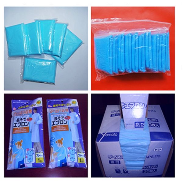 Smooth Disposable Isolation Gowns Blue 46G CPE Gown With Thumb Hooks For Hospital