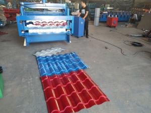 Gig Arc Glazed Tile Roll Forming Machine Customized Color 7-12m / Min Working Speed