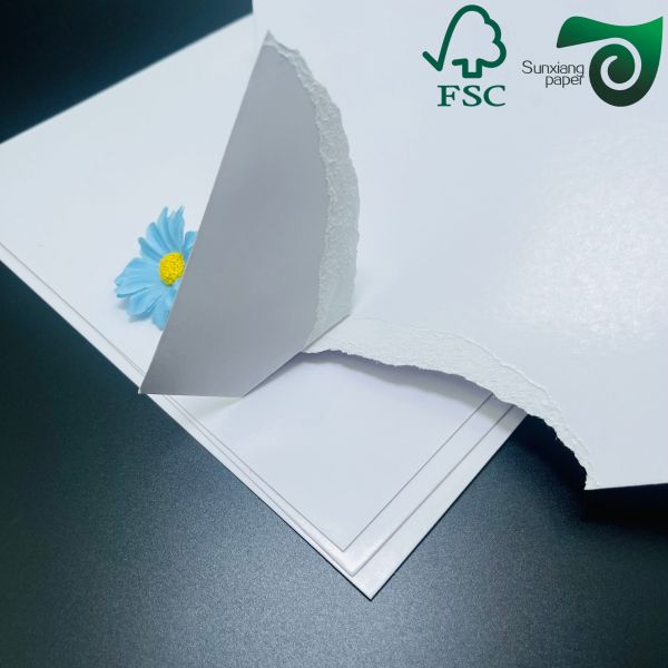 FSC Coated Gloss Digital Printing Paper 128gsm 150gsm For Menus Kraft Paper Applications