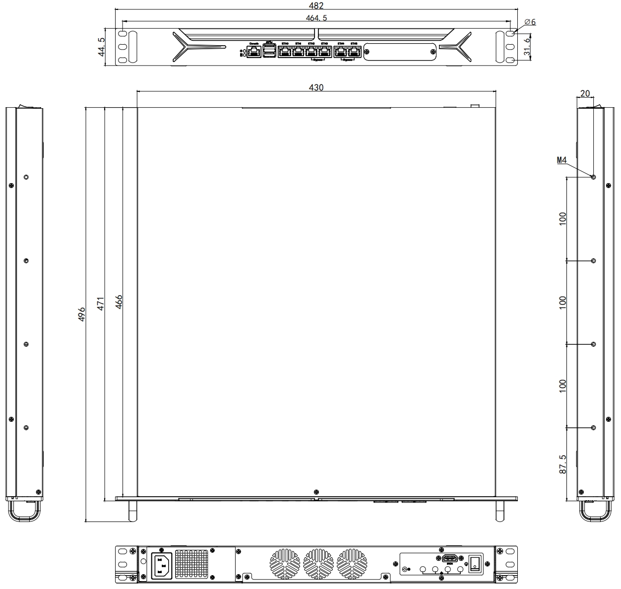 1U Rackmount Network Server