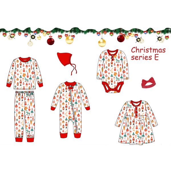 Customized Romper Christmas Jumpers Baby Jump Suit 7pcs set