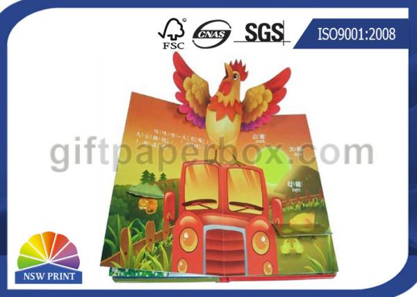 Quality Custom Pop Up Book Printing Services / Children Reading Book Printing For 3D Book for sale
