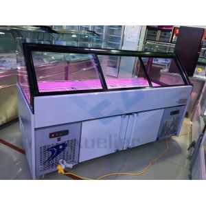 Stainless Steel Deli Display Freezer 220V Direct Cooling