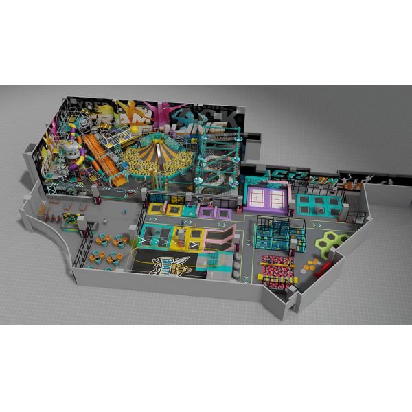 Custom Indoor Playground Equipment with Slides and Climbing Walls