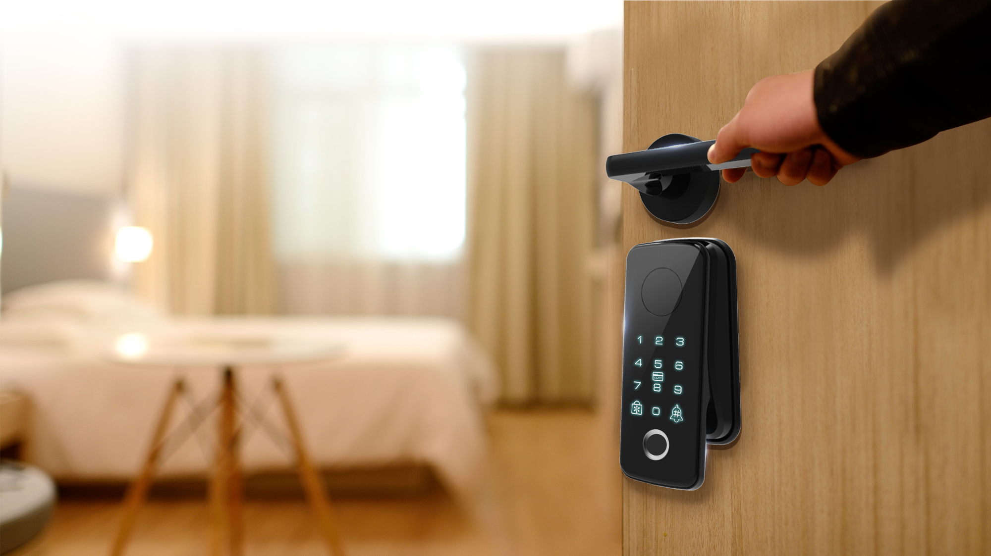 Interchangeable Automatic Bluetooth Smart Door Lock Standard European Universal