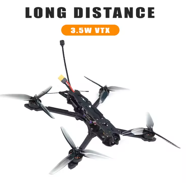 Remote Control FPV Drone Kit 10-13 Inch with Caddx Camera and Foxeer Reaper VTX Image Transmission Frequency 915M or 750M