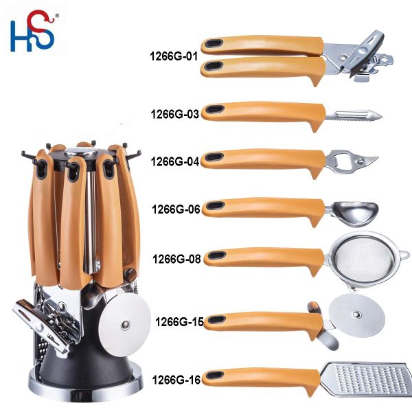 ISO9001/BSCI Certified TPR Handle Silicone Kitchen Utensils Cooking Accessories Tool Set