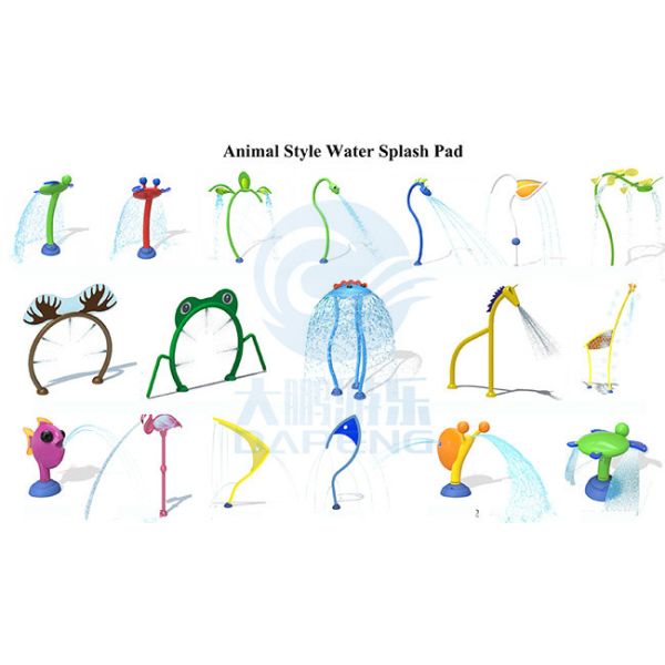 Anti Static Outdoor Water Sprinklers SS 304 Snail Water Splash Playground