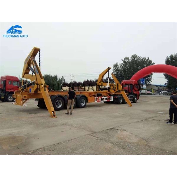 Self Loading Side Loader Container Truck , Side Lifter Trailer For Transport
