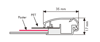 17mm A3 Lockable Poster Frames