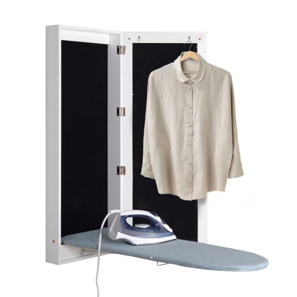 Quality Waterproof Wall Mounted Ironing Board Cabinet MDF E1 Material Hide Away With Mirror for sale