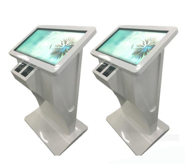 Quality 43 Inch Pc Windows 7 10 Or Android Os Network Wifi Floor Standing Touch Screen Kiosk Terminal With Card Reader for sale
