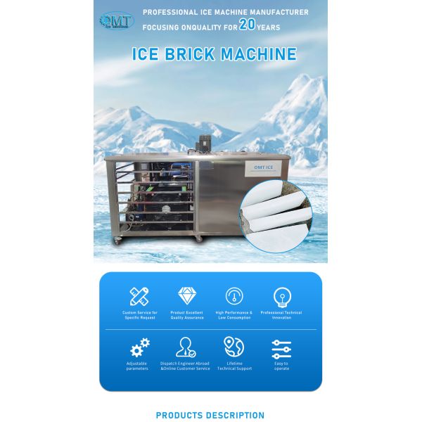 Solar Powered Salt Water Ice Block Machine 1000kg Clear Ice Block Maker