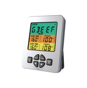 China Dual Probe Digital Grill Thermometer Large Bright LCD Display With Default Program on sale