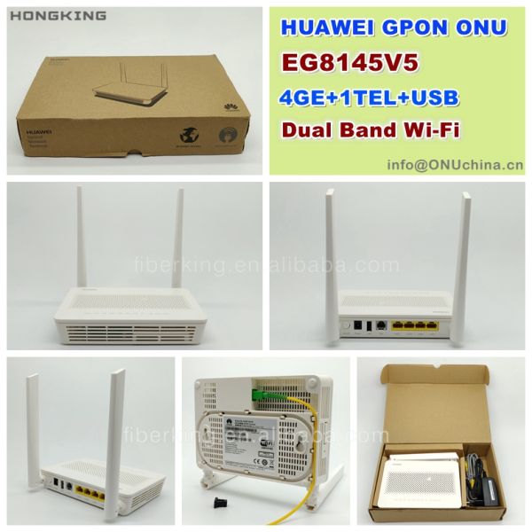 Dual Band WiFi GPON XPON ONU ONT huawei Echolife EG8145V5 FTTH 1GE 3FE USB TEL