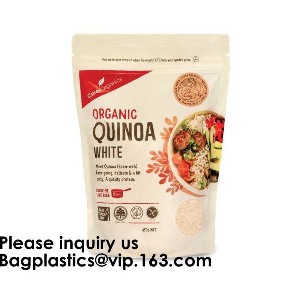 BIODEGRADABLE SUP POUCH CHOCOLATE/ ENERGY BAR PACKING MMJ CLEAR 3-SIDED SEAL WITH ZIPPER & EURO SLOT ULTRA CLEAR STAND U