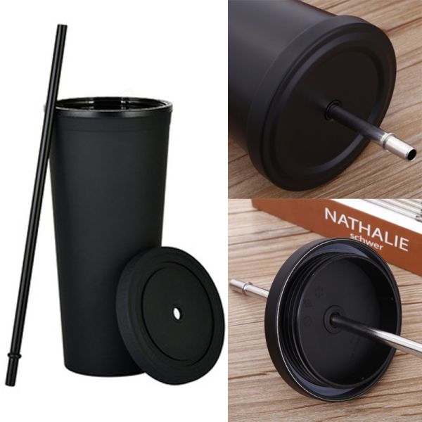 450ml 650ml 22oz Plastic Travel Tumbler With Straw And Lid 6 Vibrant Colors Reusable Plastic Coffee Tumbler Eco Friendly Customized Acceptable