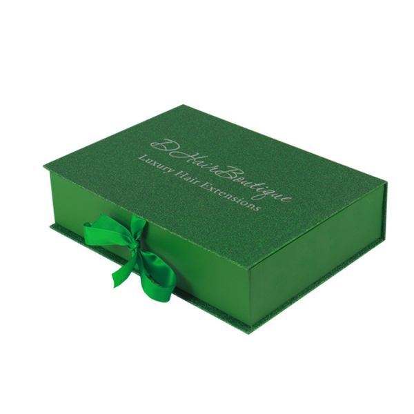 Satin Lined Hair Extension Packaging Box Recyclable High Precision And Lightweight