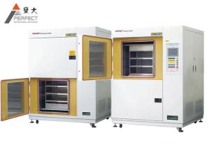 China Plastic Horizontal Thermal Shock Test Chamber Water Cooled Test Cabinet on sale