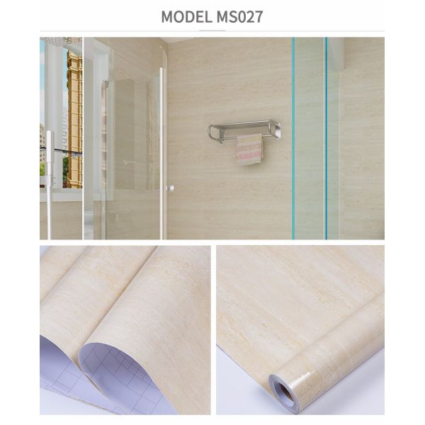 Sound-Absorbing Function Self Adhesive Wallpaper Modern Marble Look Design for Removable Kitchen Waterproof Wall Sticker