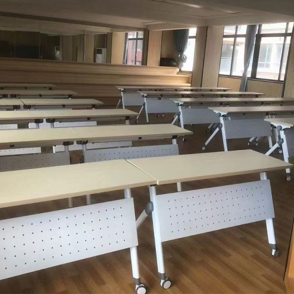 Wooden Folding Training Table Classroom Room Foldable Student Desk