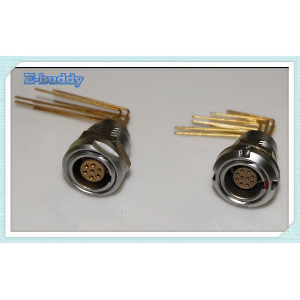 Lemo Elbow Right Angle 3 Pin Female Socket Connector For Printed Circuit Board