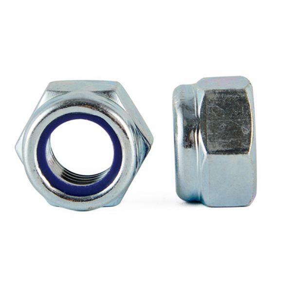 M6 Zinc Plated Grade 8 Nylon Lock Nuts SAE J995 Gr.5