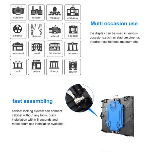 P6 Full Color LED Display Module , Indoor Full Color LED Screen Lightweight