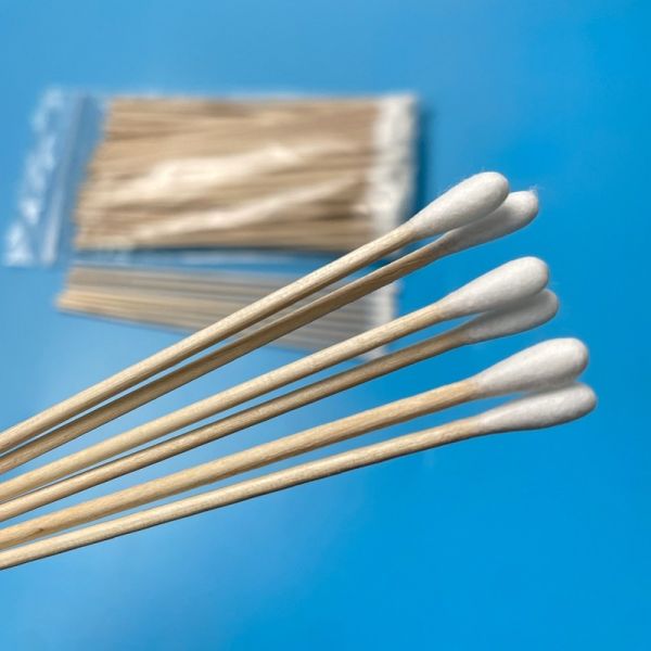 Wooden Cotton Swab 150mm Long Specimen Collection Swabs