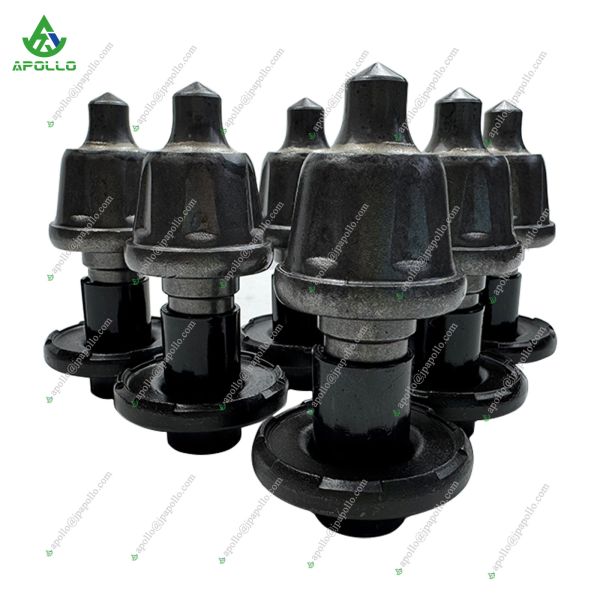 Apollo A7/20 milling pick installed on milling drum