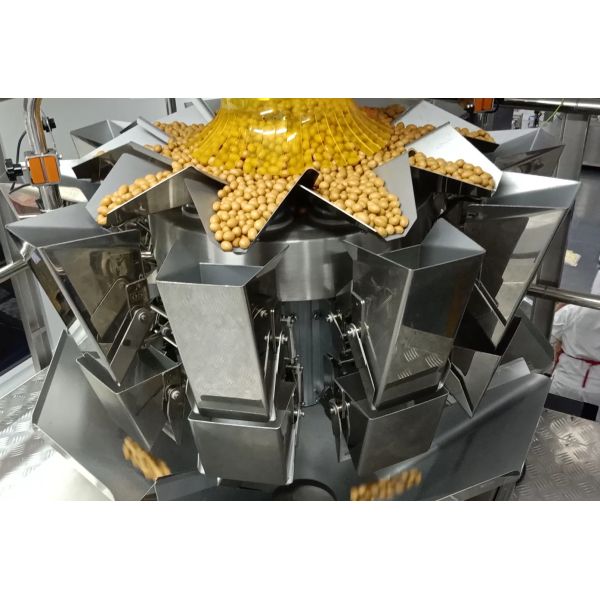 Granules Multihead Weigher 0.8/1.6L Granules Multihead Weigher Multiweight Machine Nuts Plain Plate/ Dimple Palte
