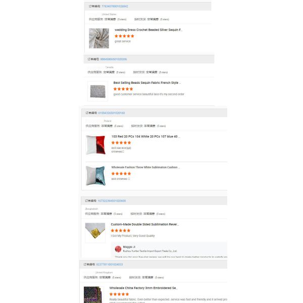 White Flip Blue Sublimation Sequin fabric