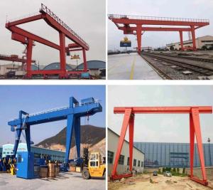 China Heavy Duty Double Beam Rail Mounted RMG Gantry Crane 35ton 45ton 55ton on sale