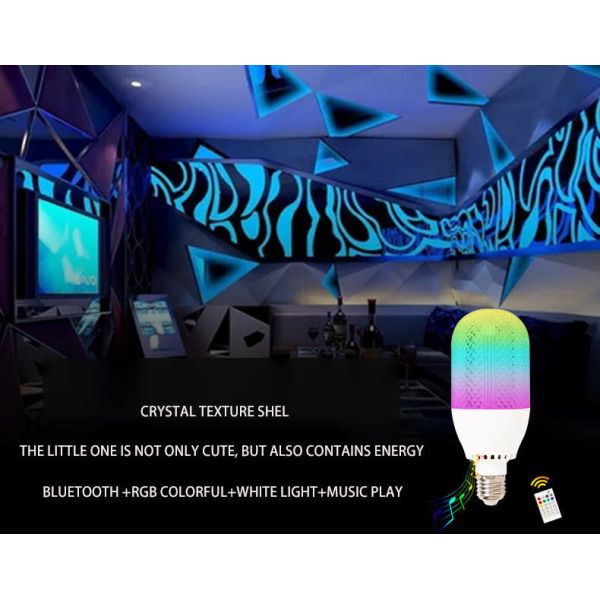 RGBW Bluetooth Diamond Led Bulb Wireless Remote Control 12W BLE 5.0