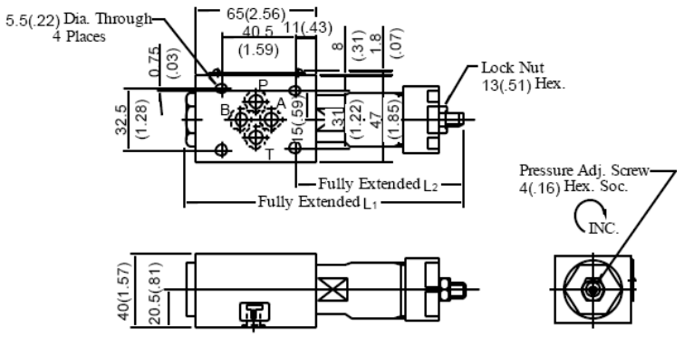Sequence Hydraulic Modular Valve Counterbalance Check Valve 01 Series MHP-01 MHA-01