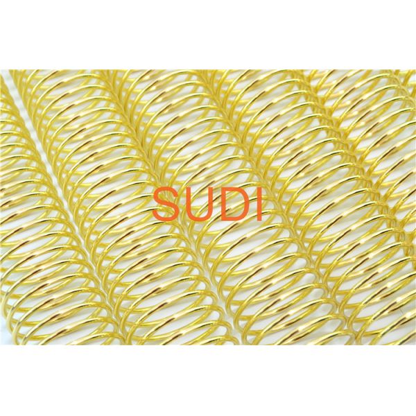4:1 Gold 12" Plated Spiral Bound Coil