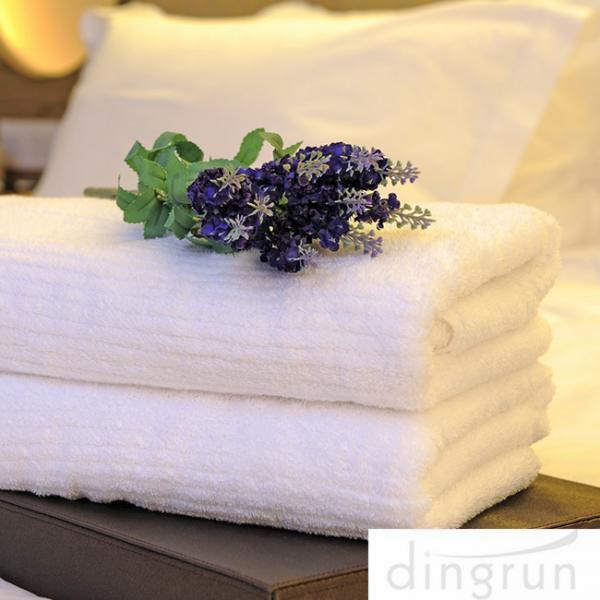 Quality White Color Luxury Pure Cotton Bath Towels Home / Hotel Use Soft Touch Azo Free for sale