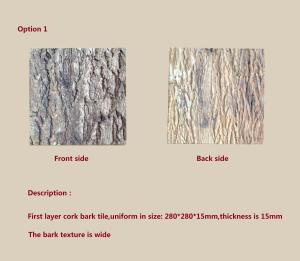Wholesale Customized Size Cork Bark tiles,easy for installing from china suppliers