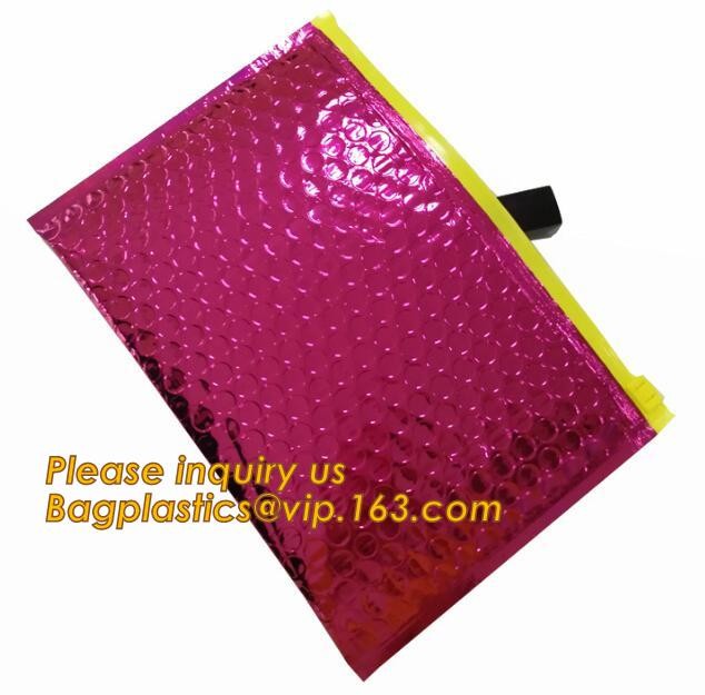 Factory Transparent Cosmetic Ziplock clear bubble bags/Hot sale Slider Zipper Bag,wholesale metallic glossy holographic
