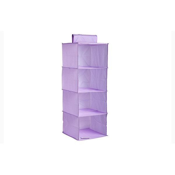 Purple Luggage Organizer Bags , Four Lattice Hanging Travel Toiletry Bag