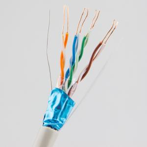 HDPE FTP 305m / Roll PVC Cat5e Lan Cable  0.50mm Copper Clad Aluminum