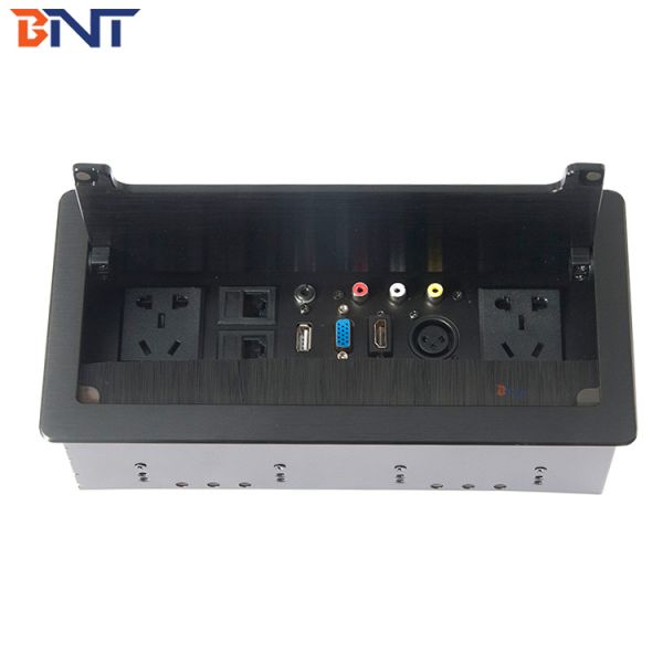 electric commerical purpose 5 gang universal power extension tabletop socket furniture usb hub with vga